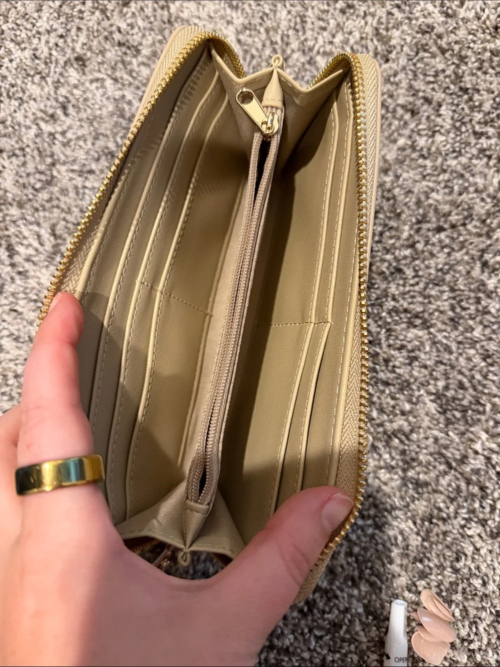 Wristlet Card & Key Holder - Beige
